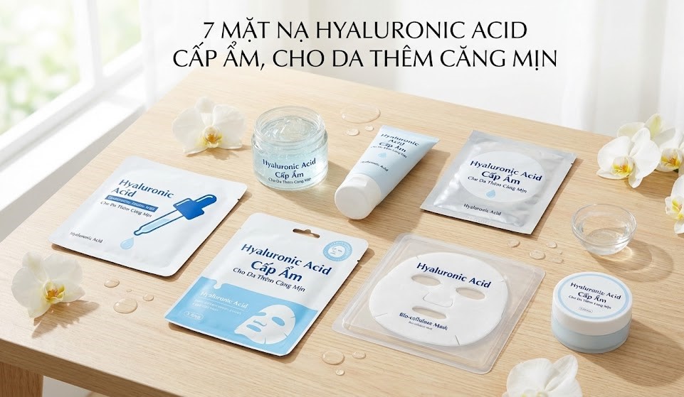 7 Mặt Nạ Hyaluronic Acid Cấp Ẩm, Cho Da Thêm Căng Mịn